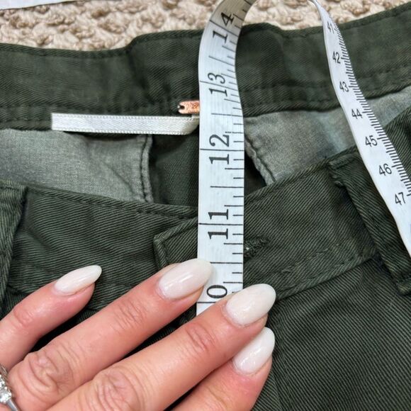 Ladies Free People Army Green High Rise Pleat Front Pants Size 6 - Picture 10 of 11